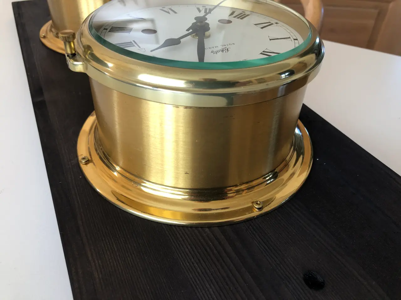 Billede 11 - Schatz skibsur og barometer på bejset plade
