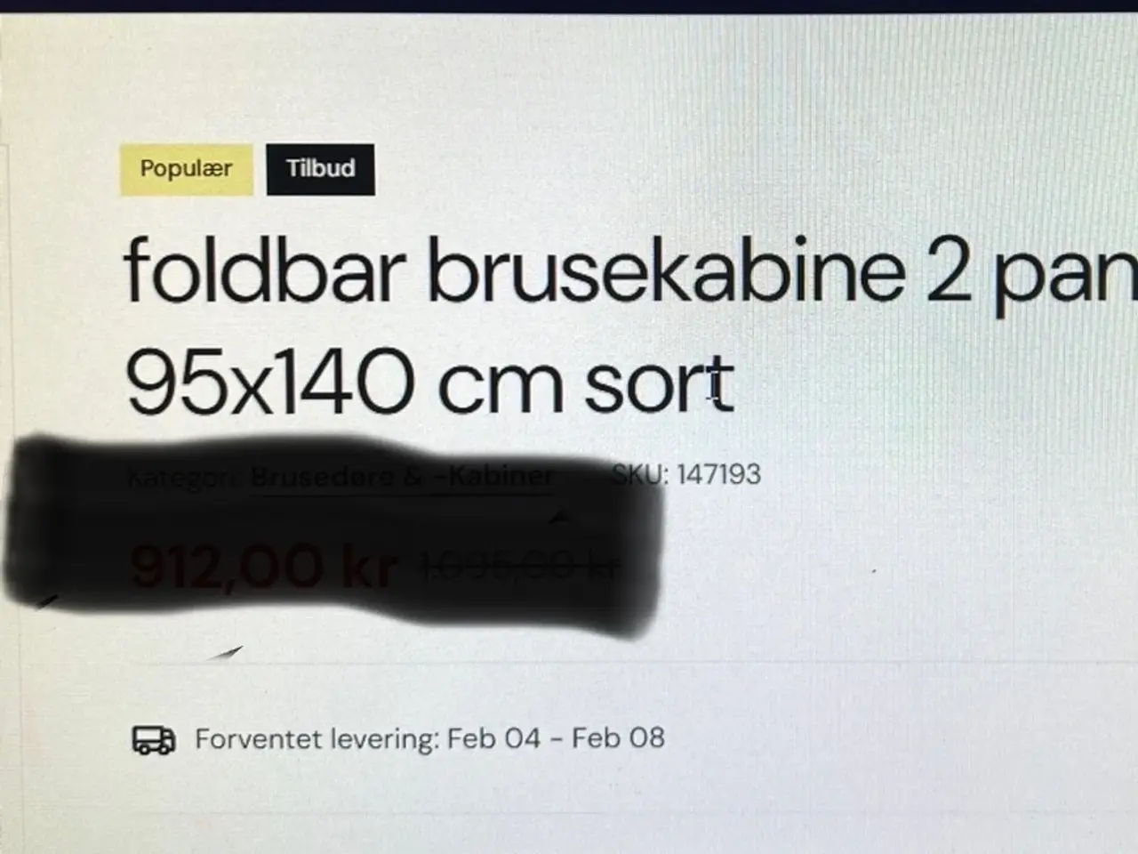 Billede 1 - Foldbar brusekabine 