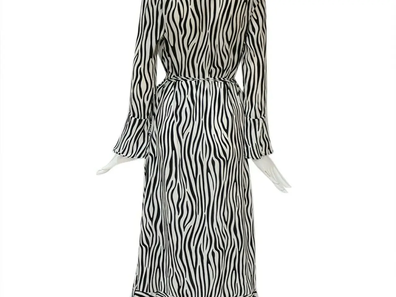 Billede 4 - Kjole- Tiger eller zebra stribet kjole(m.Wrap)