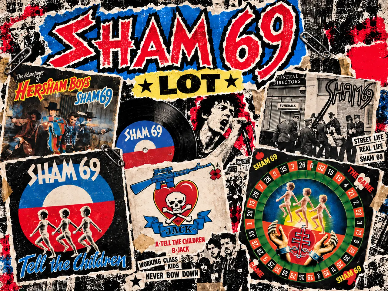 Billede 1 - Sham 69 – 6 vinylplader – 3 LP, 2 x 12" og 7" punk