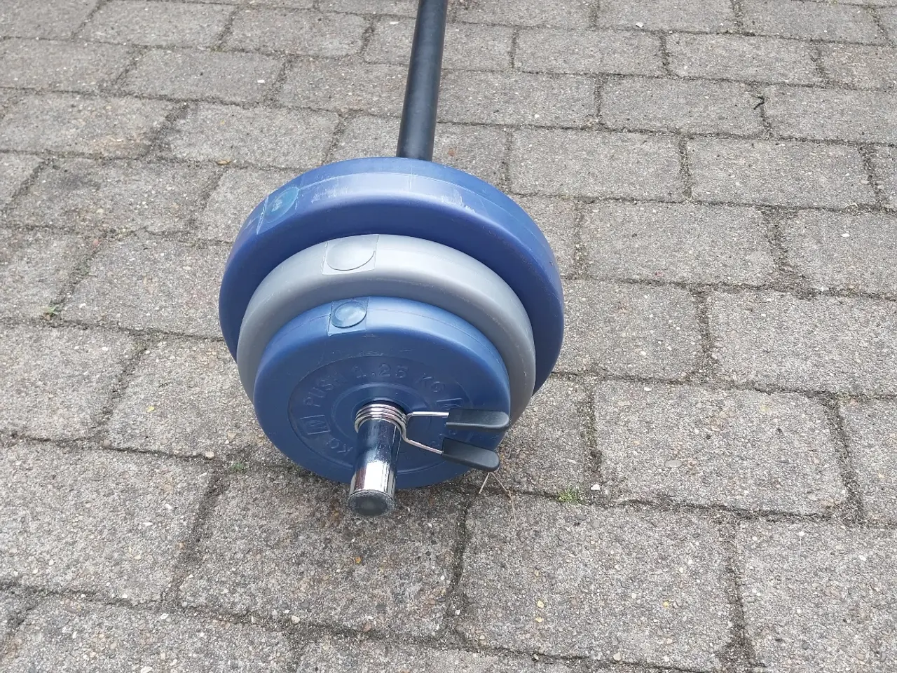 Billede 5 - Vægtstang med skiver 17,5 kg