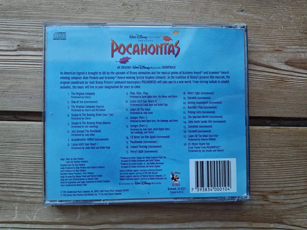 Billede 2 - Walt Disney Pocahontas Musik CD