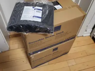 Flergangssugerør, sort 250 pcs. 19 cm, Ø6 mm
