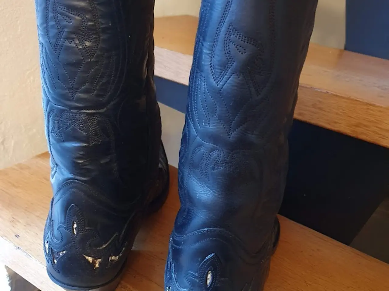 Billede 3 - Cowboy støvle med syninger