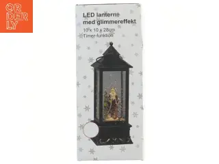LED lanterne med glimmereffekt (str. 10x10x28 cm)