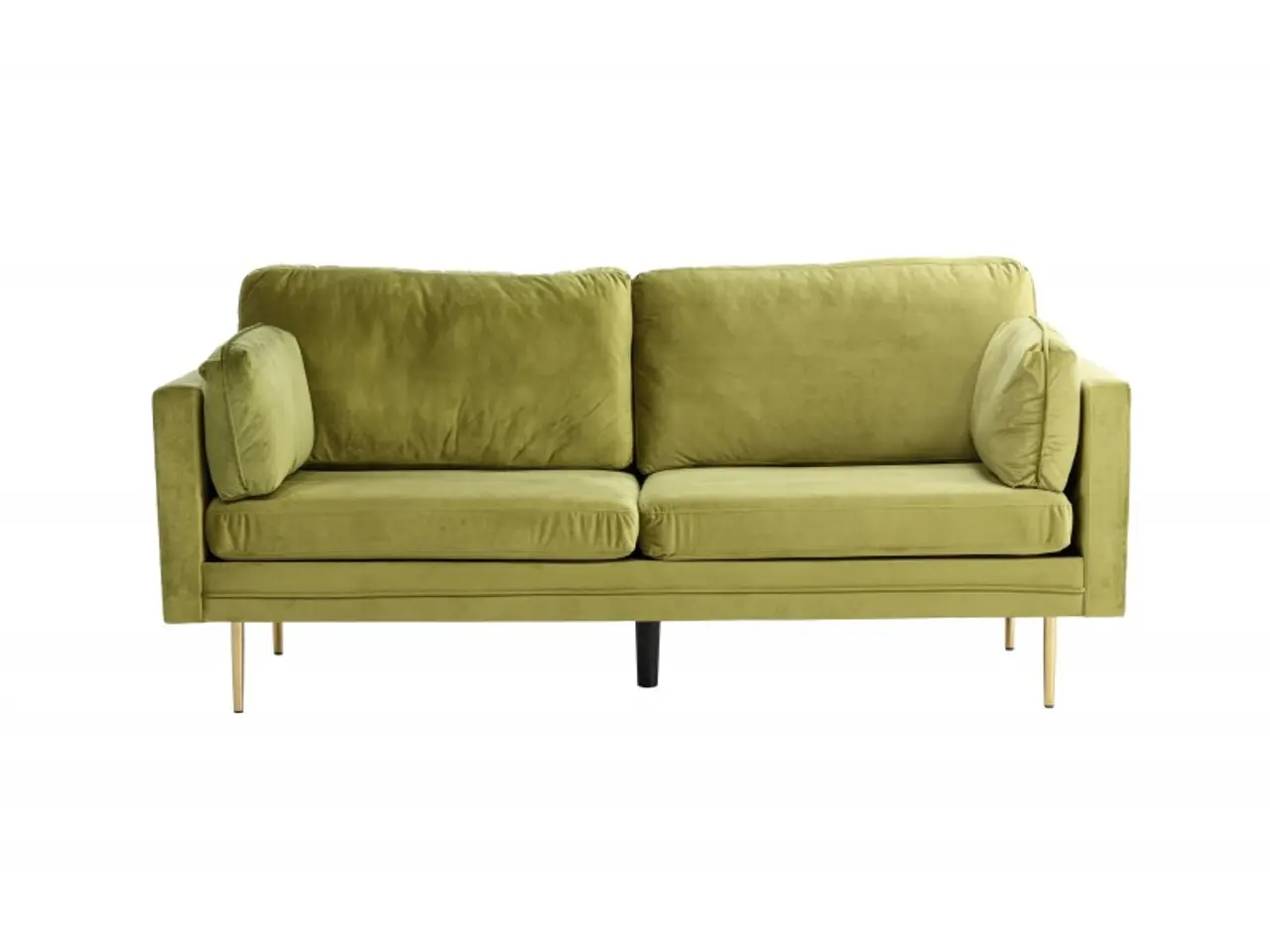 Billede 12 - Boom Sofa Grøn Velour med messingfarvet stålben