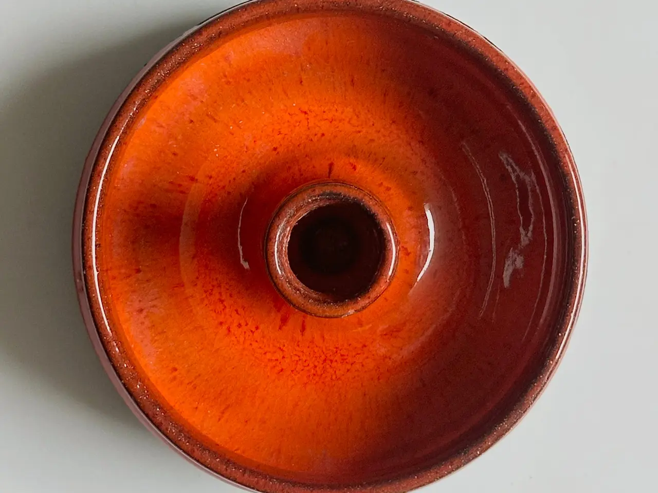 Billede 2 - Keramikstage, koralfarvet glasur