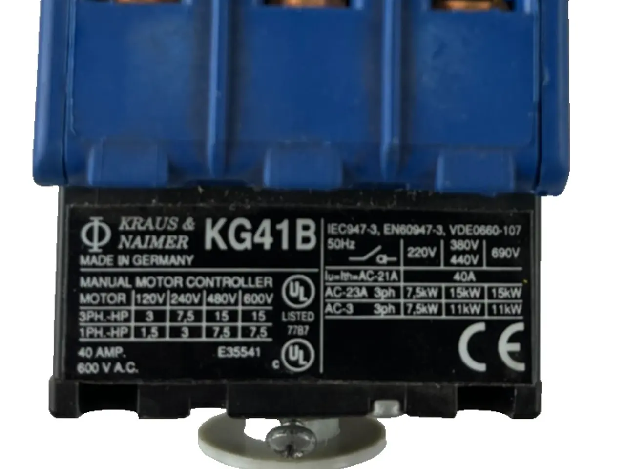 Billede 1 - Kraus Naimer KG41B Manual Motor Controller 40A