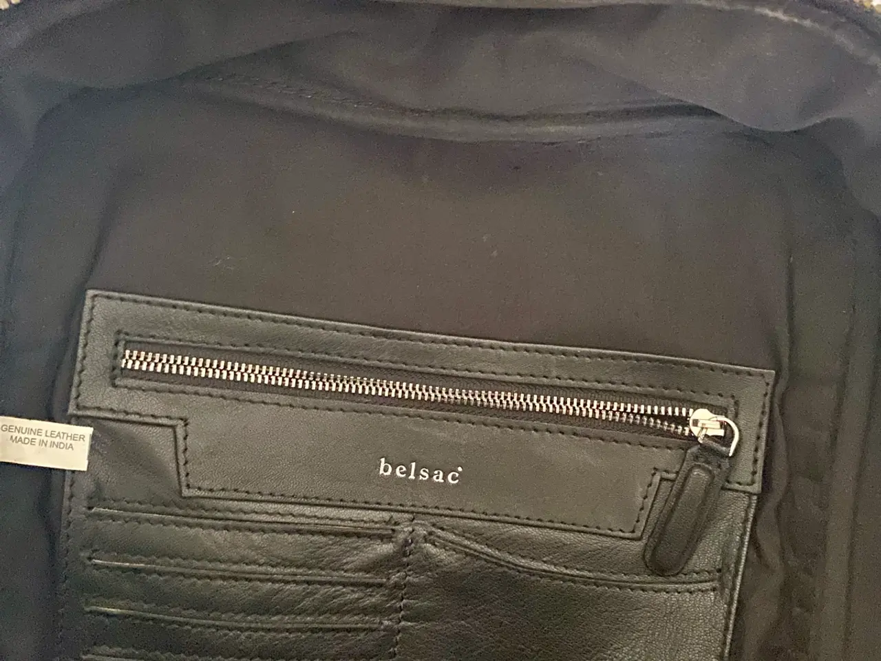 Billede 7 - Belsac rygsæk i sort læder