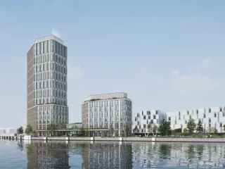 Et pejlemærke på spidsen af Marmormolen