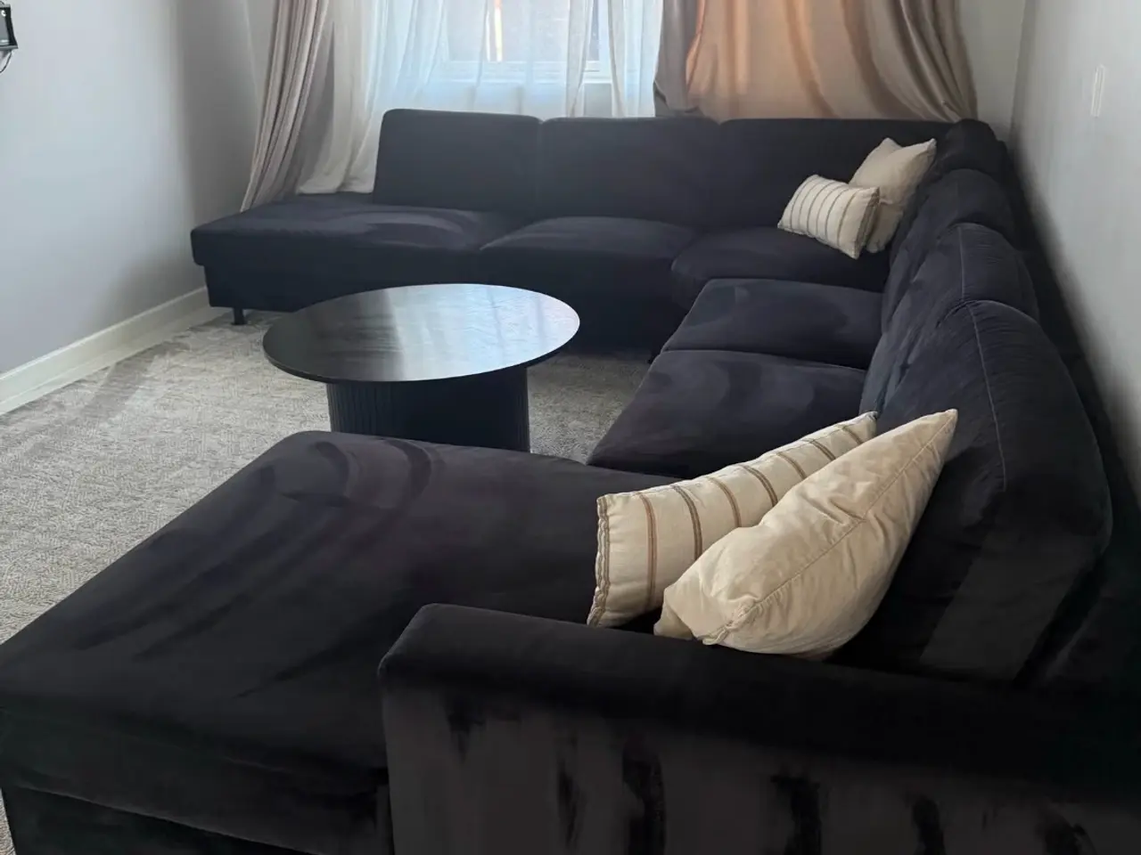 Billede 3 - modulsofa med opbevaring i sort velour