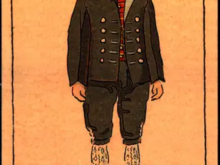 BW - Mand fra Drejø ca. 1830 - Dansk Folkemuseum - Alfred Jocobsen 55 - Ubrugt