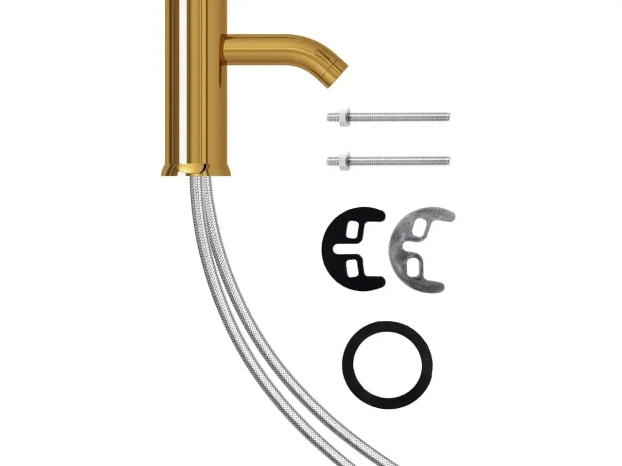 Billede 4 - Badeværelseshåndvask-armatur 130 × 180 mm - guldfarvet