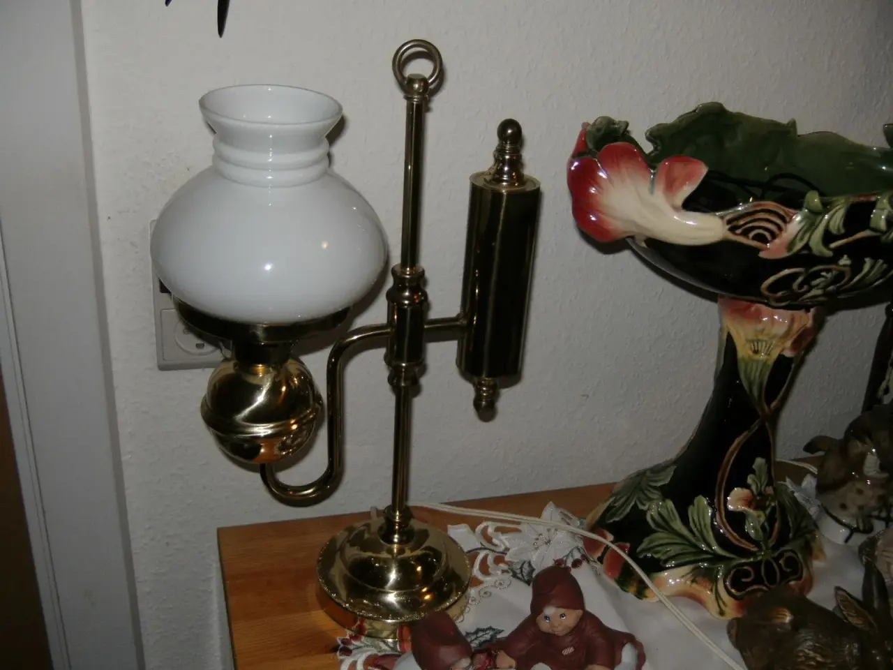 Billede 2 - lampe Messing /glasskærm