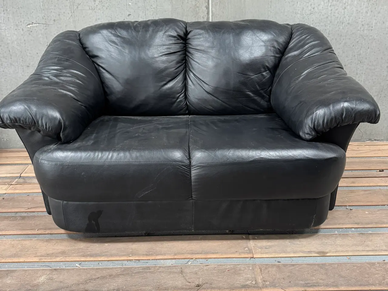 Billede 1 - 2 Pers lædersofa