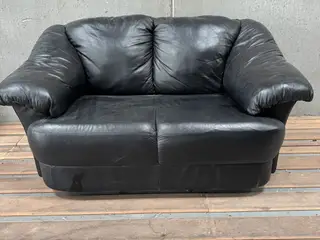 2 Pers lædersofa