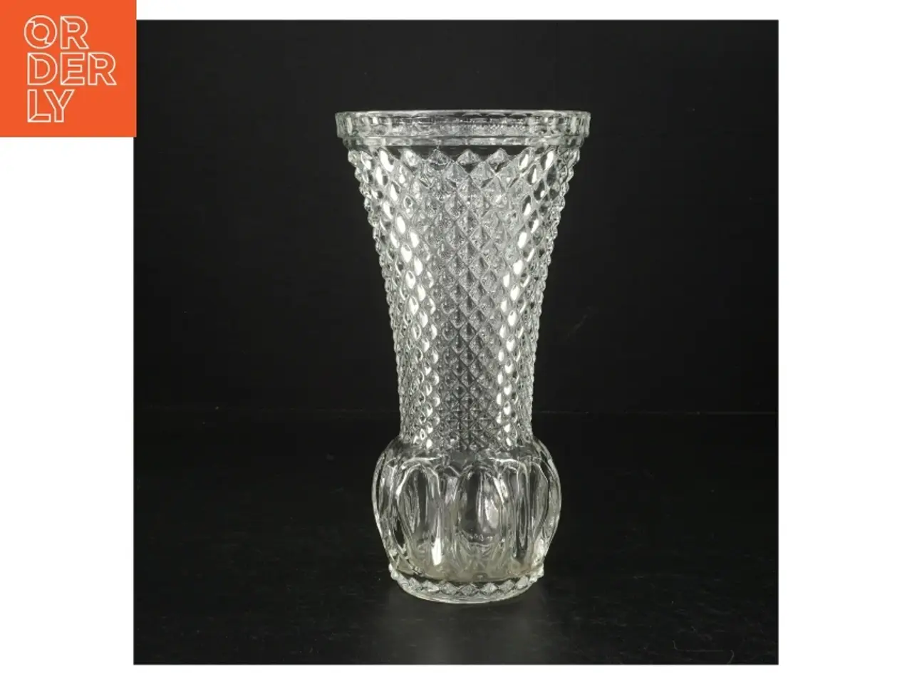 Billede 1 - Gl. Glasvase (str. H. 20,5 cm)