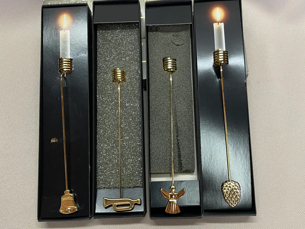 Billede 1 - 4 stk. Georg Jensen lysholdere i originale æsker.