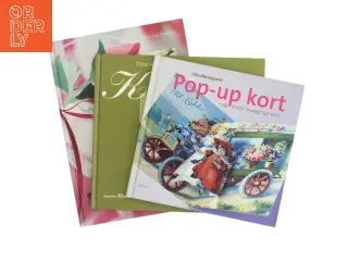 Fest og farver : kreative ideer, Klip til festen og Pop-up kort. 3 bøger, med papir, pynt og perler af Gitte Schou Hansen (Bog)