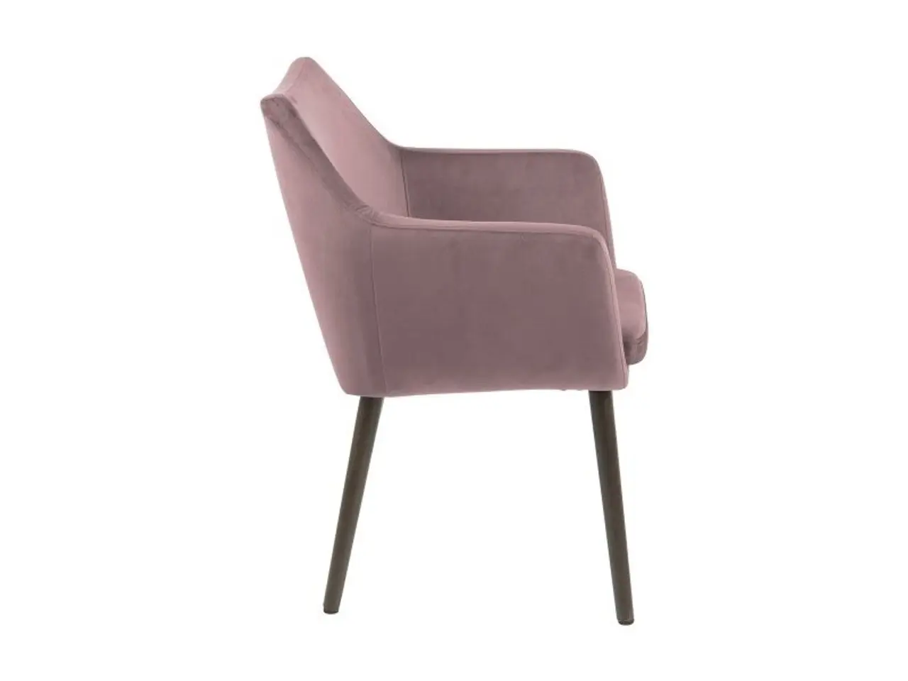 Billede 3 - Nora armstol - Støvet Rosa velour OUTLET