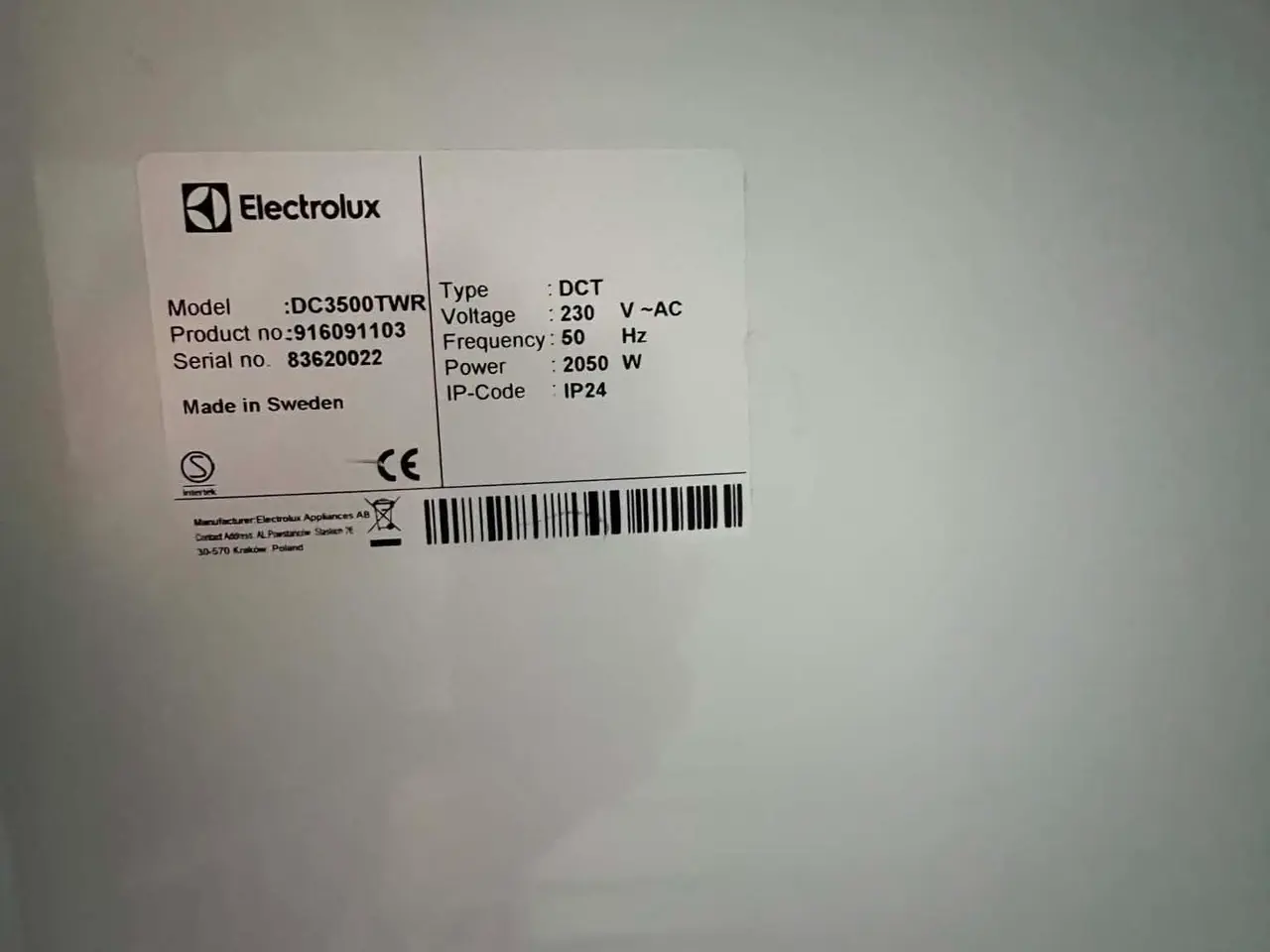 Billede 3 - Super velholdt Electrolux tørreskan