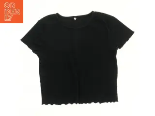 Sort kortærmet bluse fra Only (str. 140)