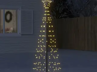LED-juletræ med spyd 220 LED'er 180 cm varmt hvidt lys