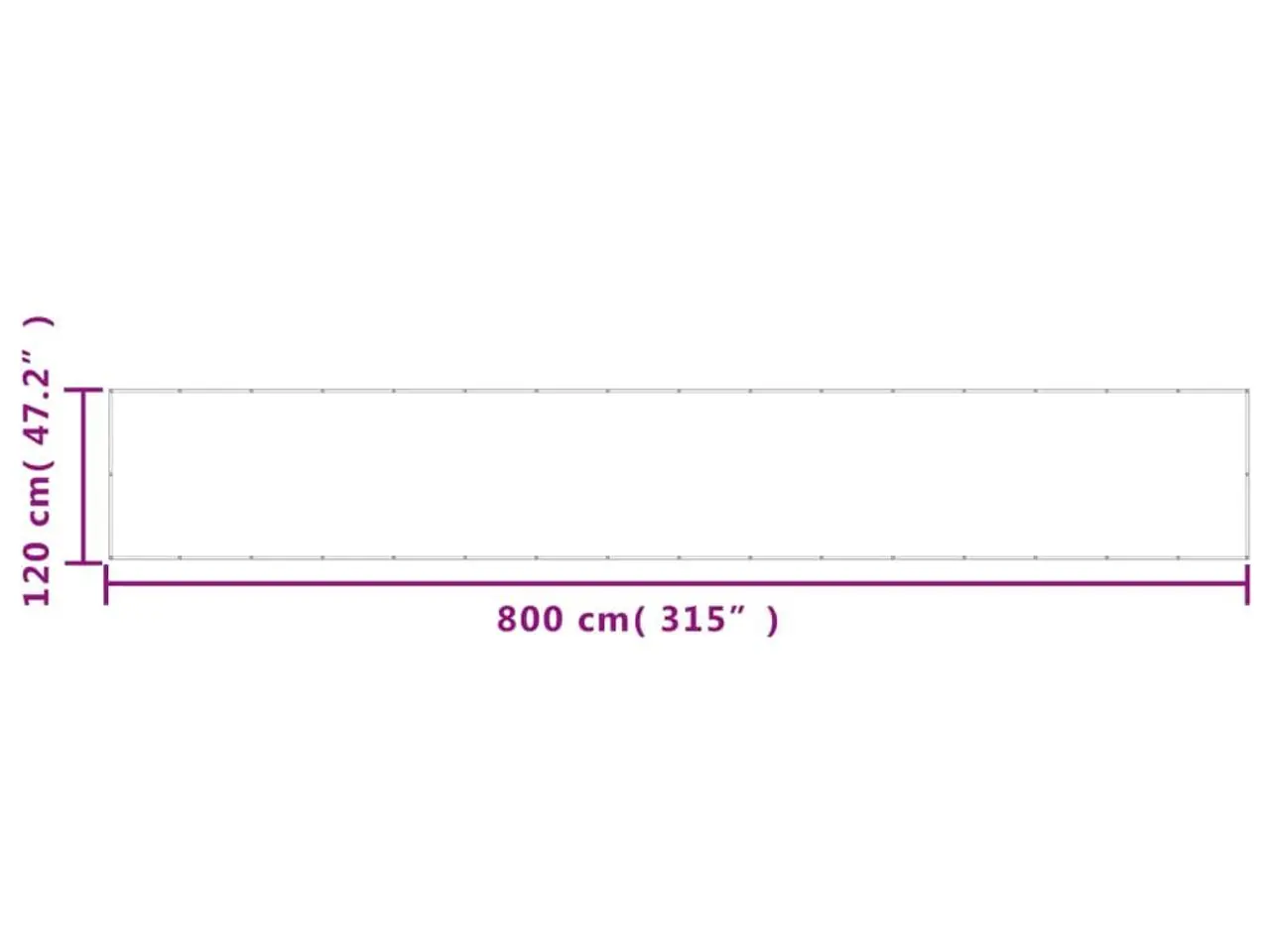 Billede 6 - Altanafskærmning 120x800 cm 100 % polyester sort