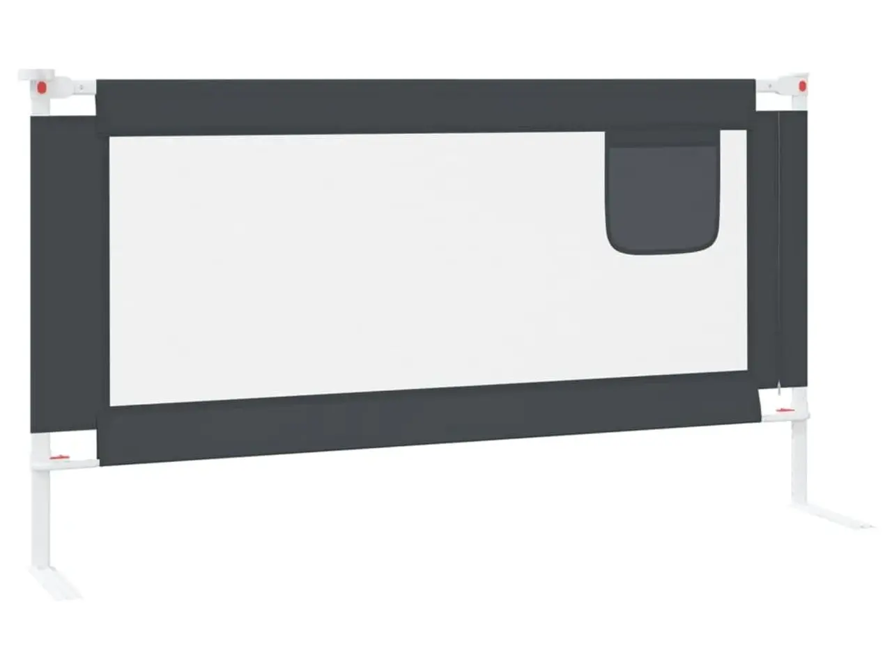 Billede 3 - Sengehest 160×25 cm i stof - højdejusterbar, mørkegrå