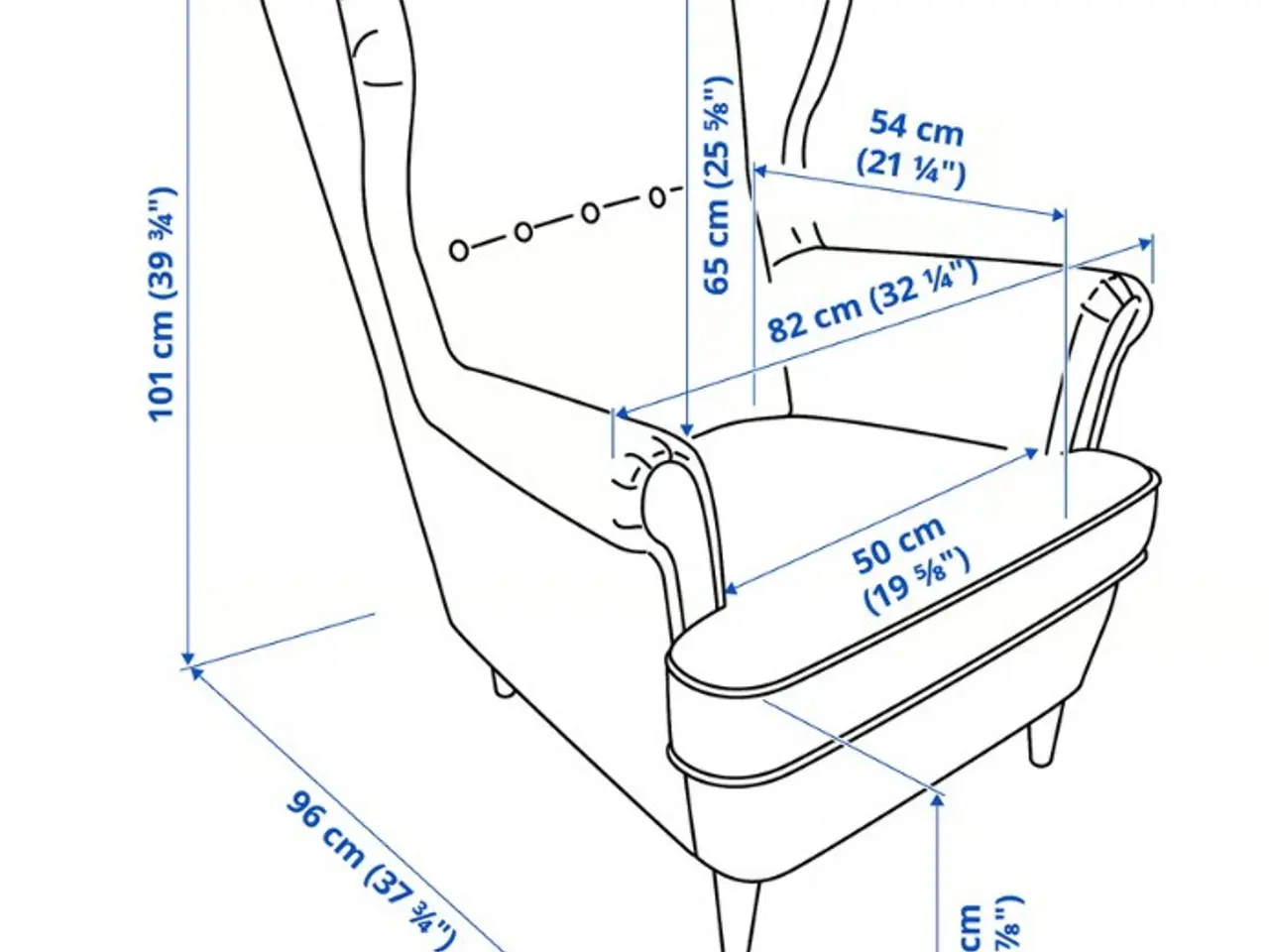 Billede 6 - Ikea, Strandmon øreklapstol med fodskammel