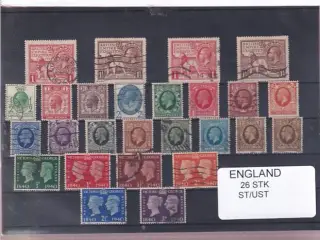 England - 26 Stk. - Stemplet/Ustemplet