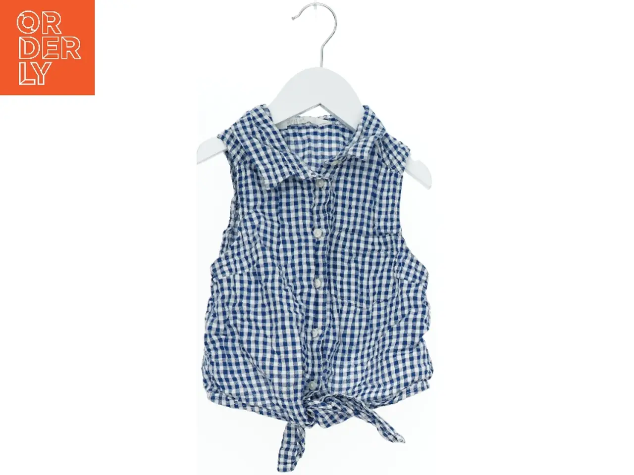 Billede 1 - Bluse i blå og hvid tern fra H&M (str. 140)