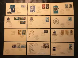 Island - 12 forskellige FDC