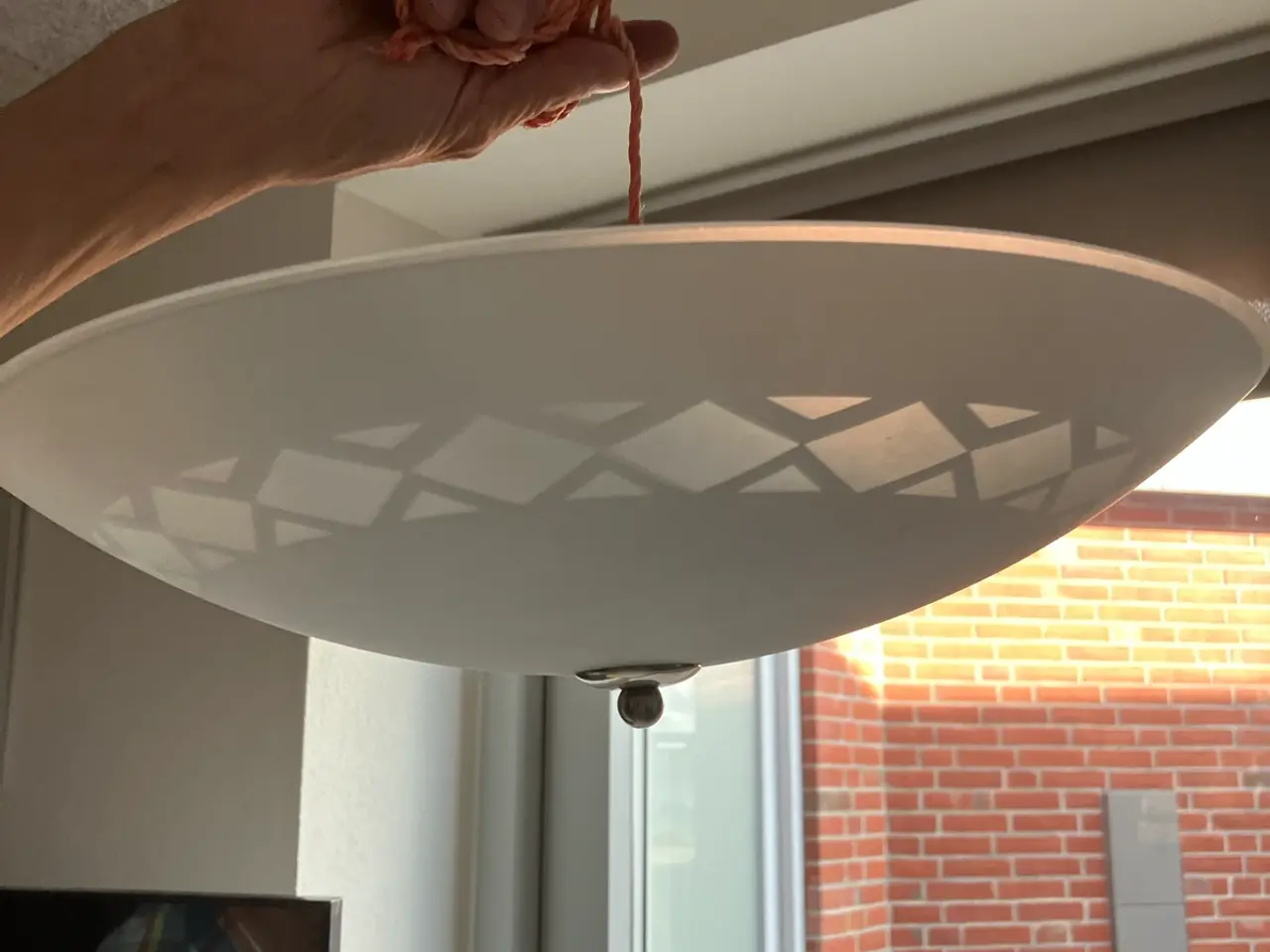 Billede 1 - Glas loftslampe 