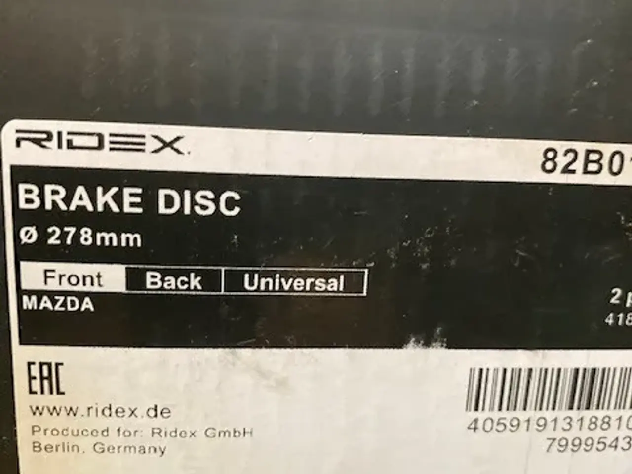Billede 2 - bremseskiver til Mazda 3, 1,6