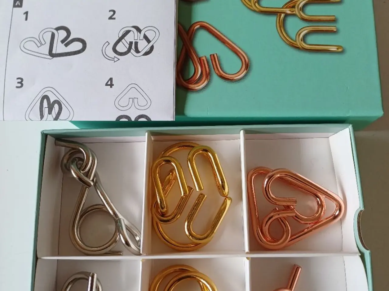 Billede 2 - IQ-spil metal hjernevridere puslespil for familien