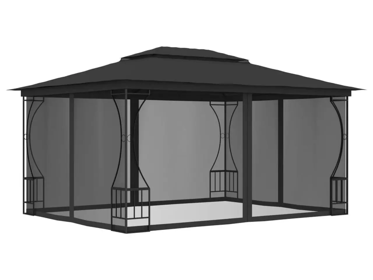 Billede 1 - Pavillon med net - 300 × 400 × 265 cm, antracitgrå