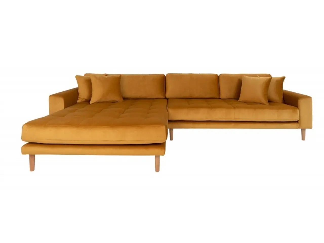 Billede 5 - Lido - Venstrevendt Chaiselongsofa - Sennepsgul velour