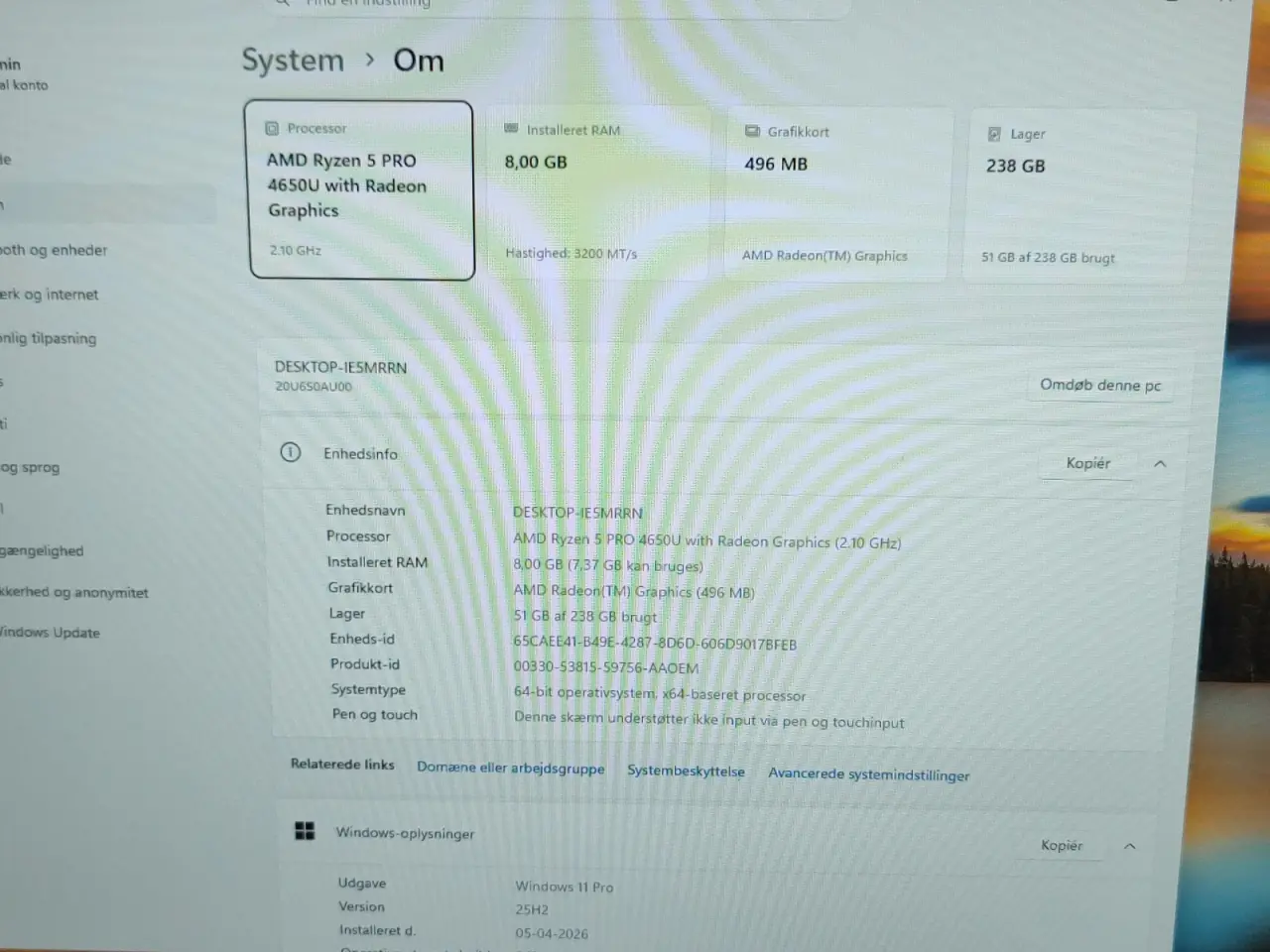 Billede 3 - S: Lenovo Thinkpad L14 Gen1