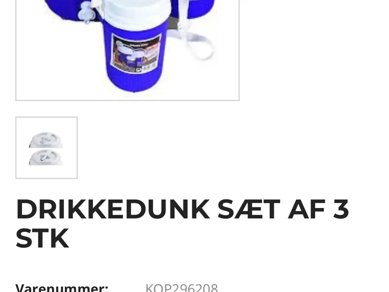 Billede 2 - Drikkedunke sæt af tre størrelser ny