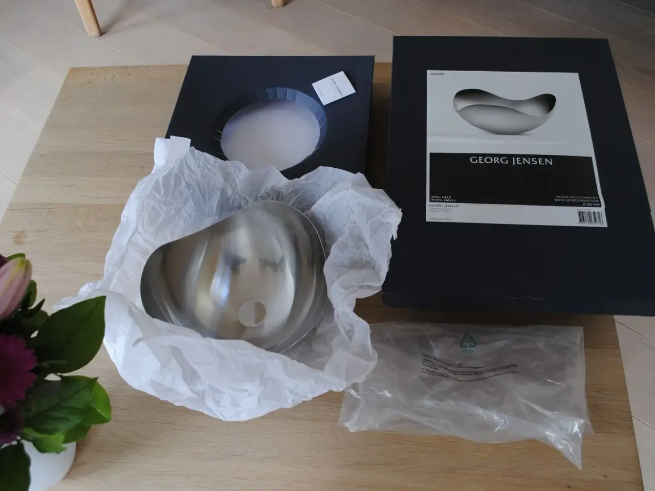 Billede 2 - Georg Jensen Skål, børetet stål, Den store af dem