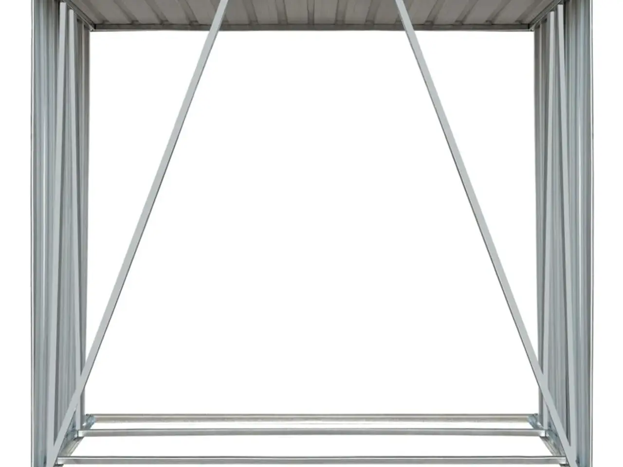 Billede 3 - Brændeskur til haven 163×83×154 cm - galvaniseret stål, antracitgrå