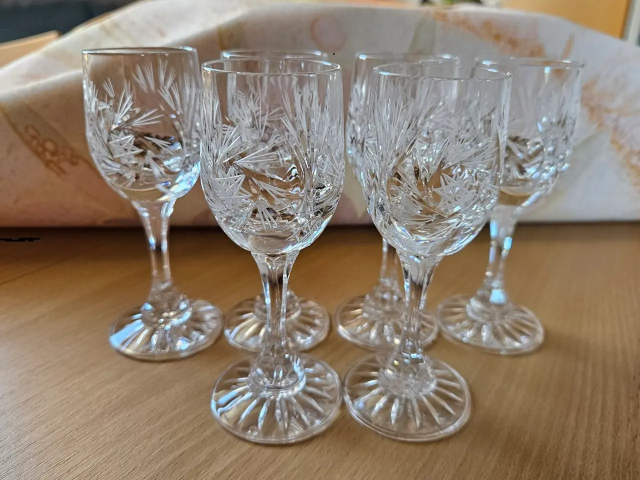 Billede 1 - 6 stk. Zawiercie krystalglas – 11 cm høje