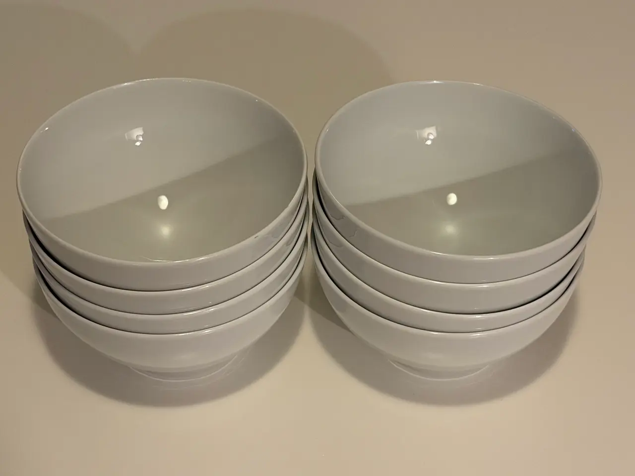Billede 1 - Skåle, 8 stk., hvide