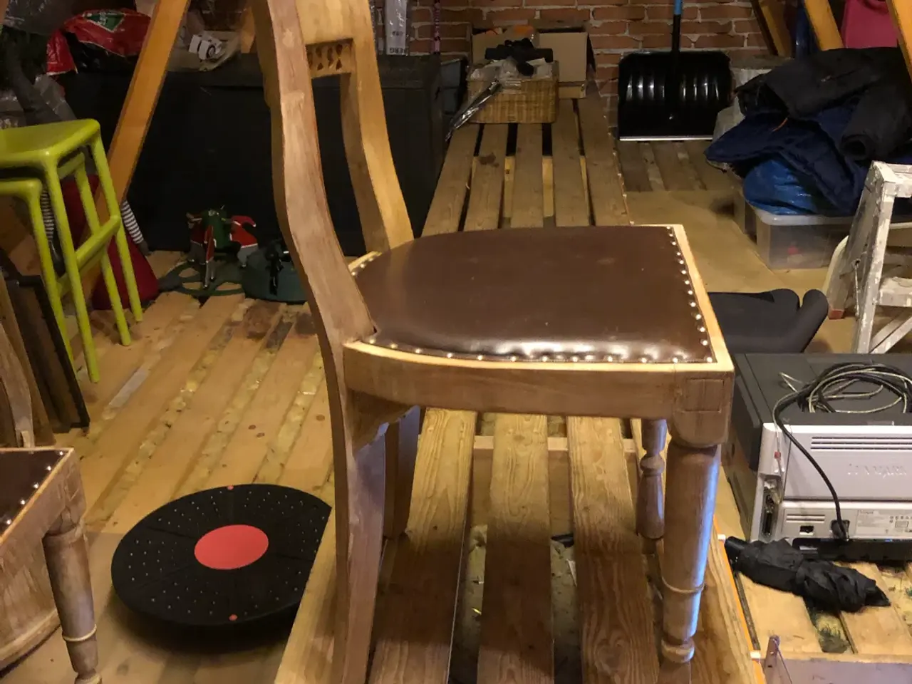 Billede 1 - Spisebord stole brun læder