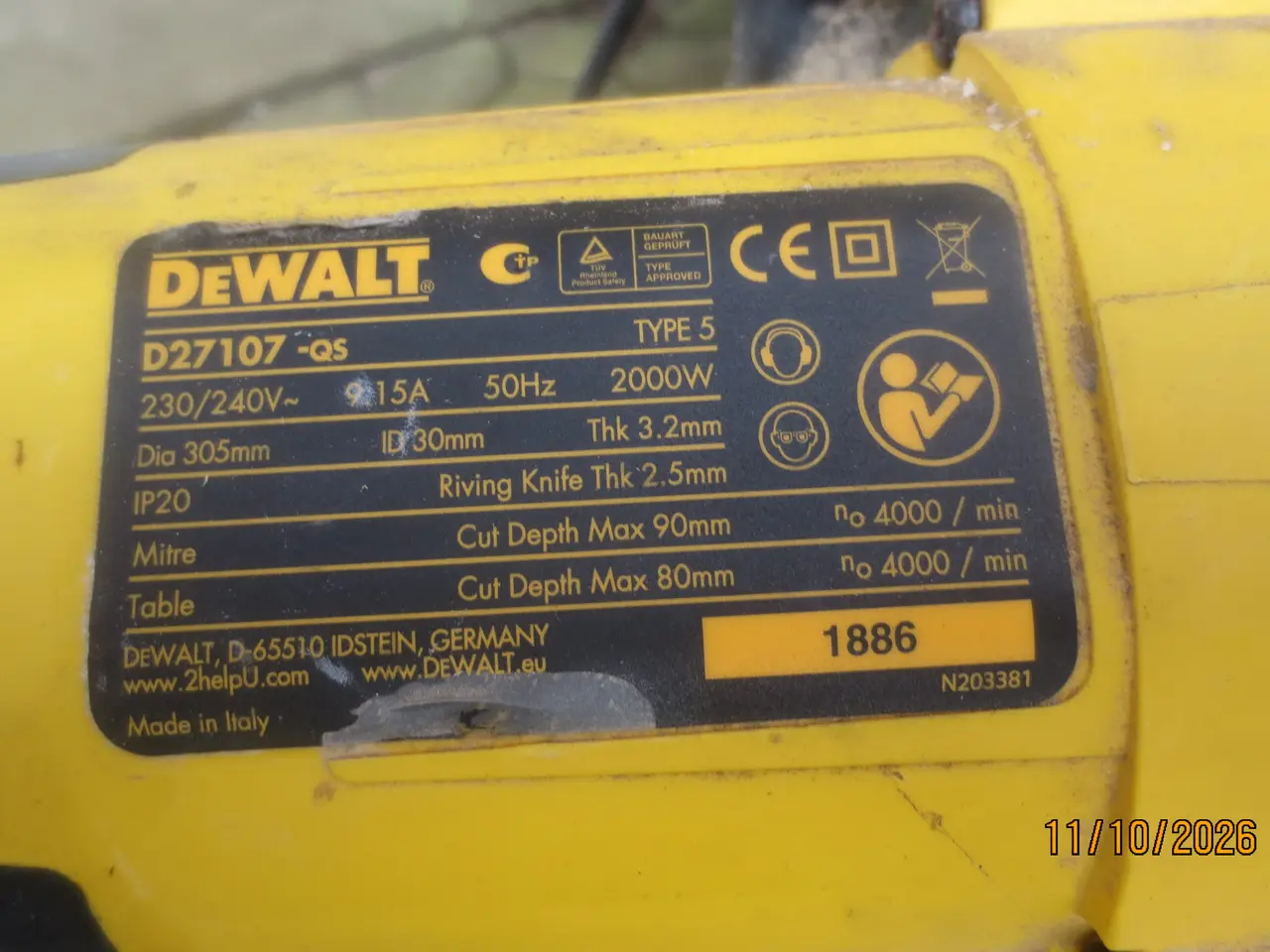 Billede 5 - 1 stk De Walt Model D27107 Kap-gerringssav