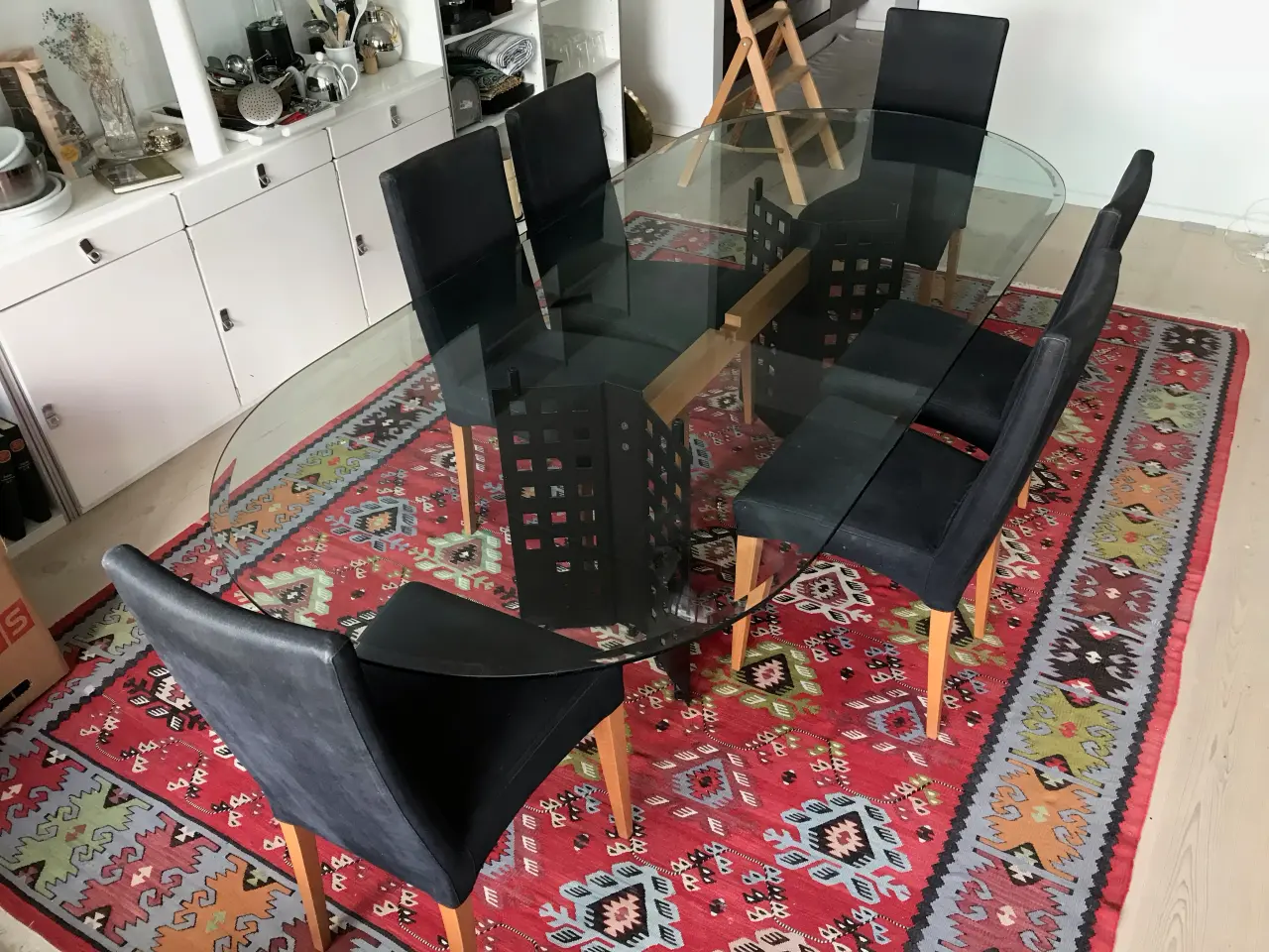 Billede 2 - Spisebord med glasplade