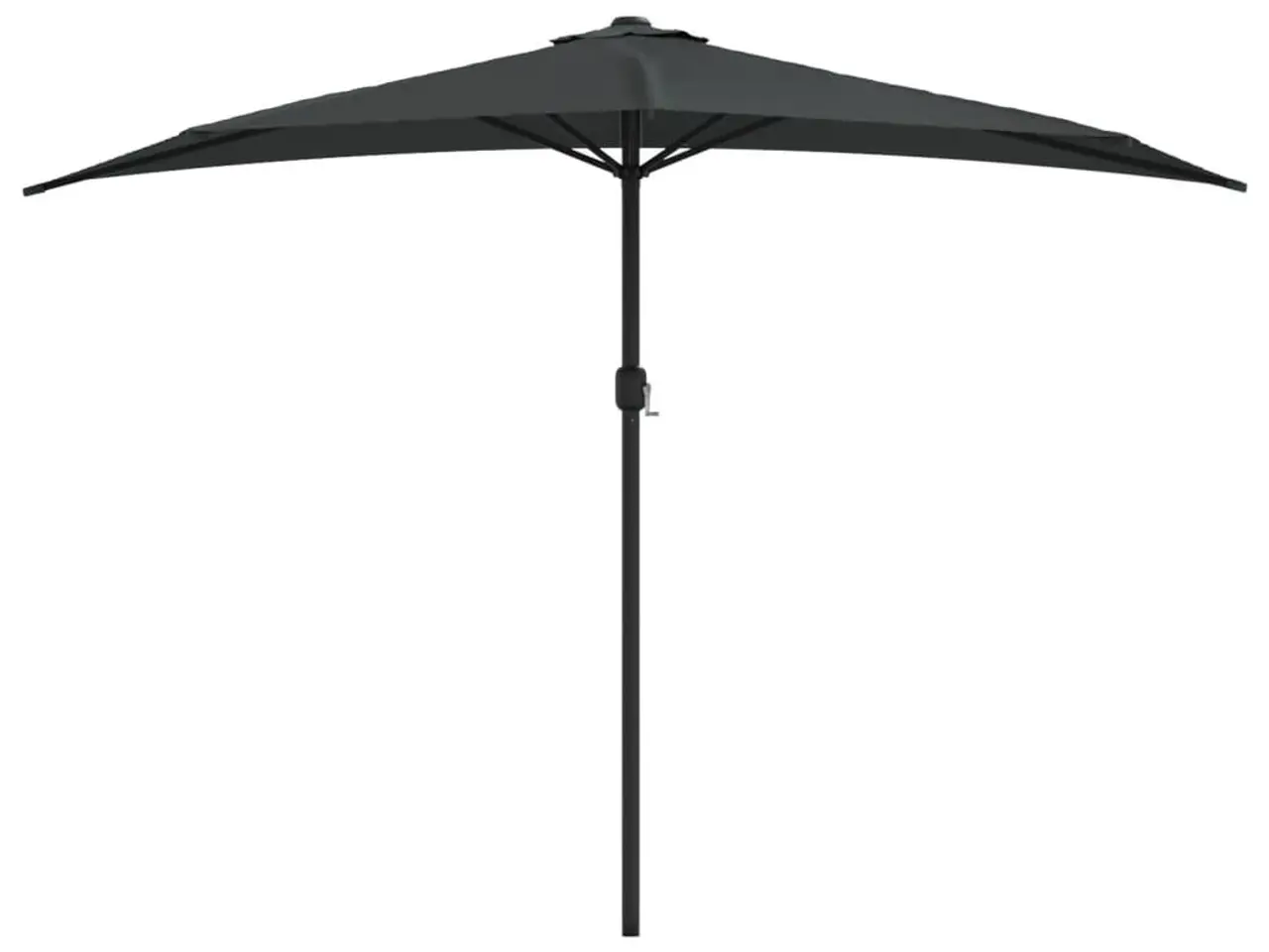 Billede 3 - Halvrund balkonparasol 300 × 155 cm - antracitgrå med aluminiumsstang