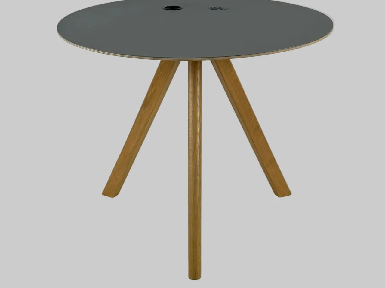Billede 1 - HAY CPH 20 Bord – Grå Ø90 cm m. kabelgennemføring