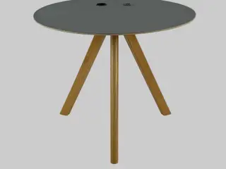 HAY CPH 20 Bord – Grå Ø90 cm m. kabelgennemføring